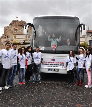 Kapadokya’da Avrupa Birliği Otobüsü Faaliyeti